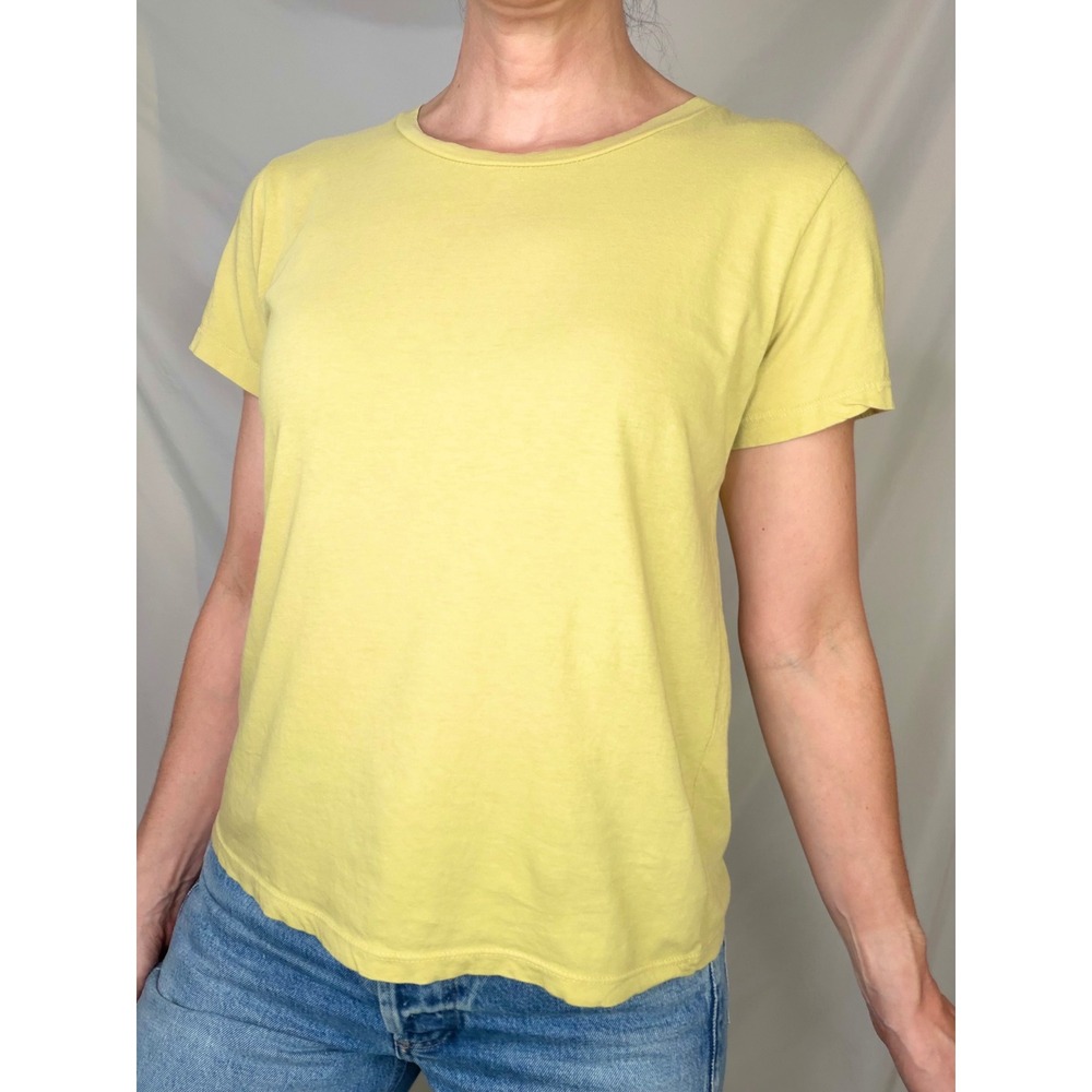Jungmaven Hemp Organic Cotton Blend Crew Neck T-Shirt Lime Green Yellow XS Tee - Picture 9 of 11